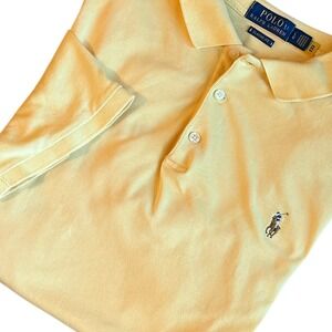 Polo Ralph‎ Lauren Shirt Men's Large Yellow Full Color Pony Classic Fit Polo